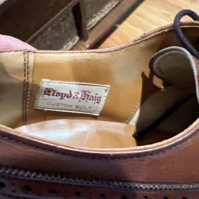 Lloyd And Haig Wing Custom Built Cap Toe Shoes 9 1/2 C/E Brown‎ Lloyd And Haig Wing Custom BuiltTip Cap Toe Shoes 9 1/2 C/E  main image 2