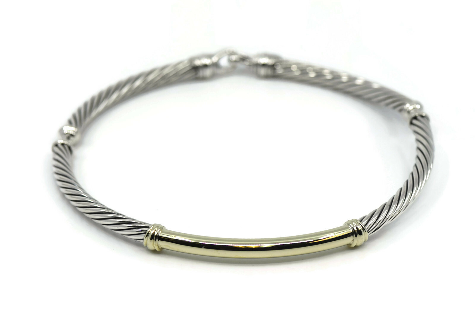 David Yurman 14K/Sterling Silver Cable Necklace 7mm