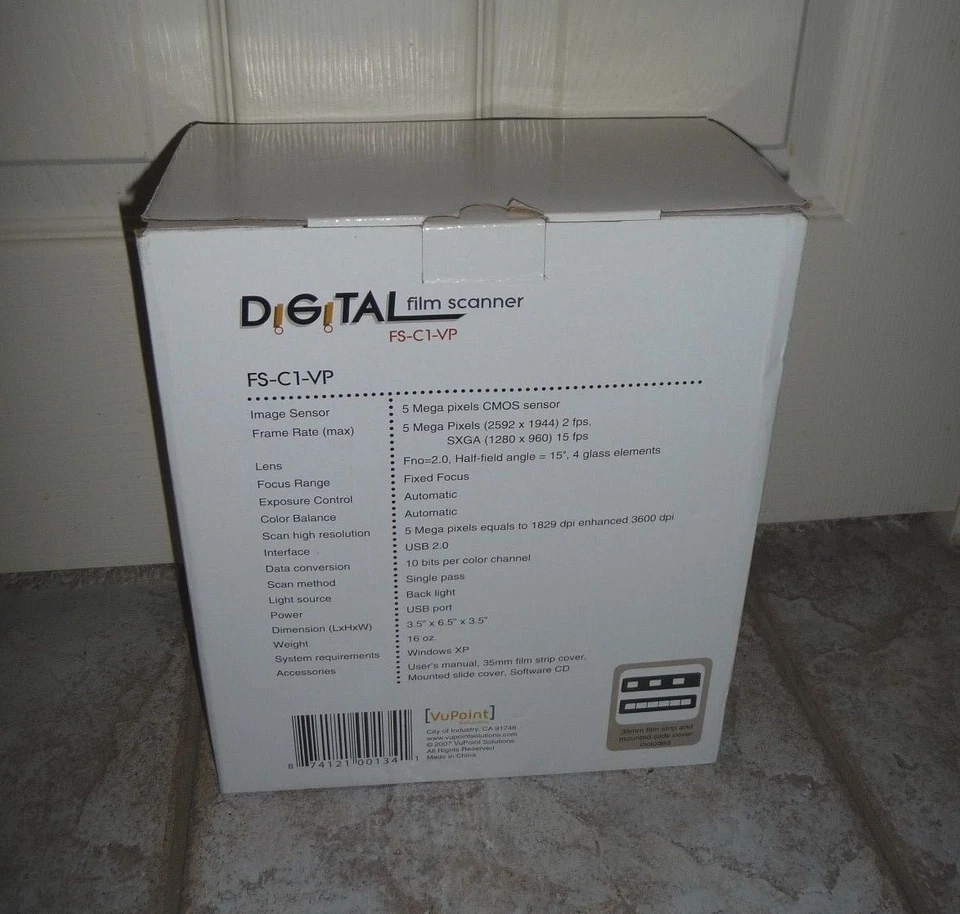VuPoint FS-C1-VP Negative Film & Slide Digital Converter B4 Window XP FSC1VP - Image 2 of 3