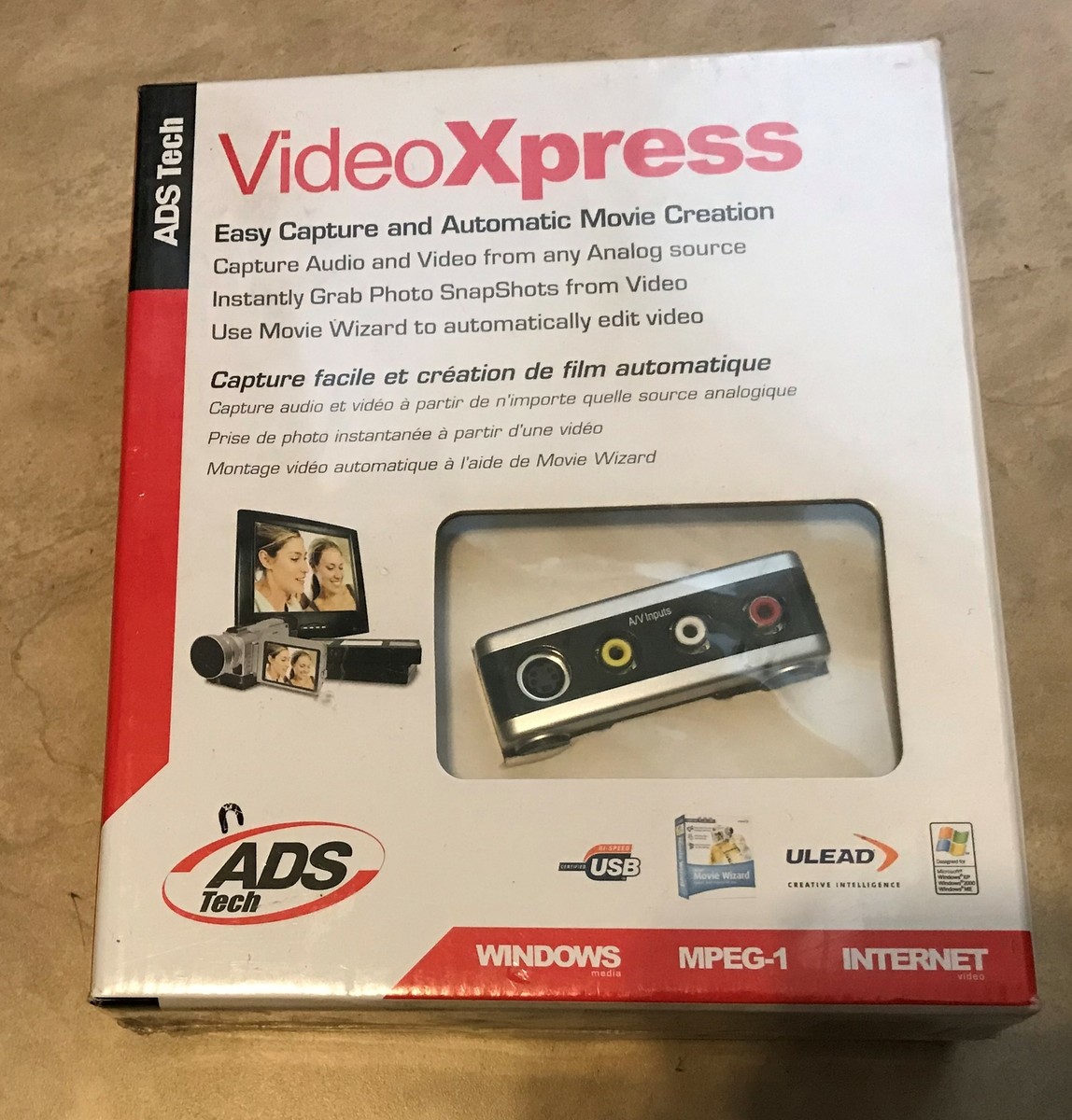 ADS Tech Video Xpress Capture & Movie Creation NEW factory sealed