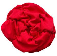 NWT Badehauben Fashy Swim Cap Red Rose Retro Pleated Fabric
