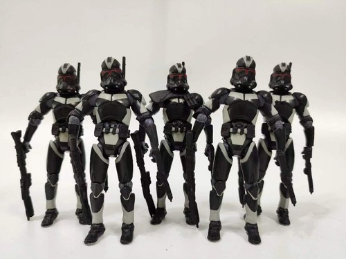 5pcs/lot 3.75" SW Republic Dark Blue Trooper Figure New #02