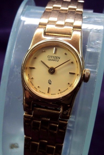 citizen quartz gold plated watch