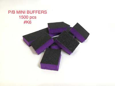 1500pcs 2 sided 80/100 Grit Sanding Mini Small Buffer Blocks Wholesale P/B