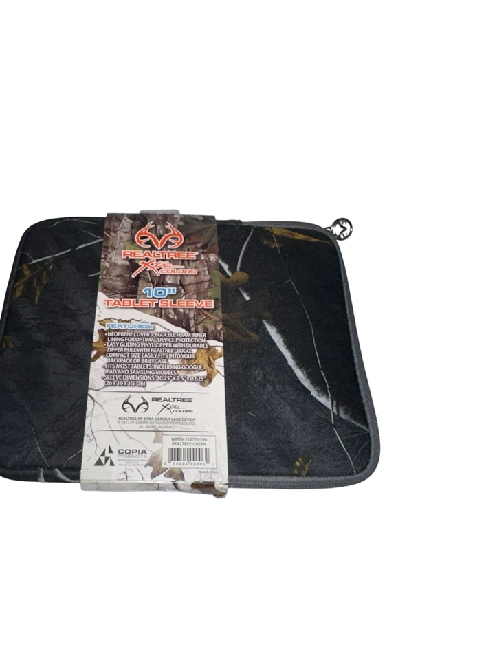 New REALTREE Green 10" Tablet Sleeve Protection Camouflage Neoprene Cover - Image 3 of 4