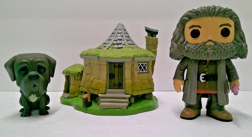 Funko Pop! Town: Harry Potter - Hagrid's Hut with Fang #8 HALGRID#7 LOT OF TWO