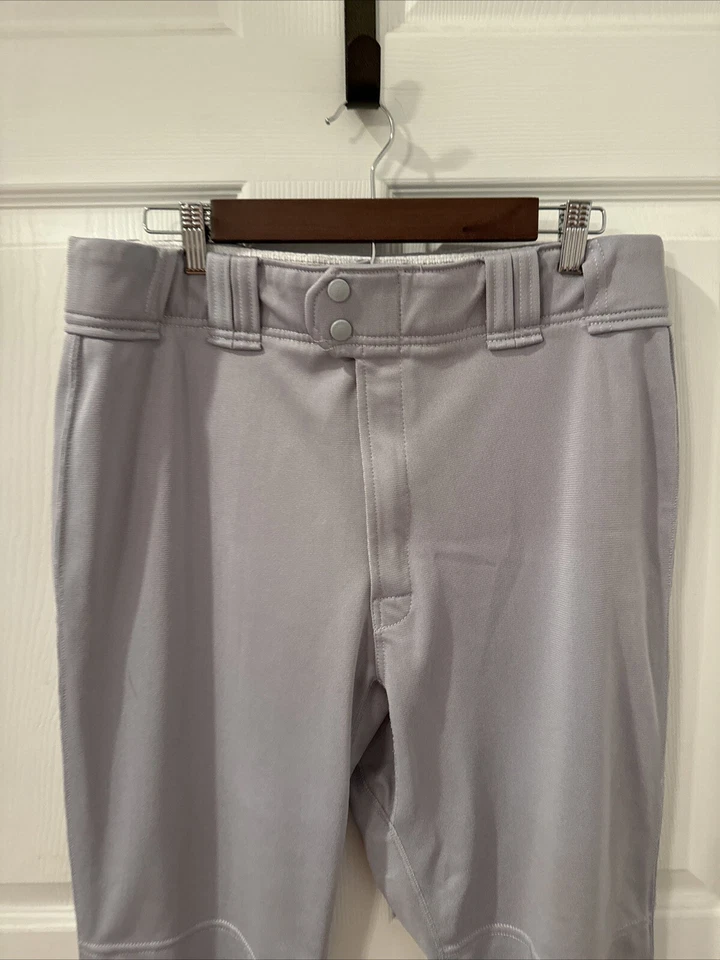 Rawlings Men's Gray Long Baseball Pants - Size Large Belt Loops 36x30 - Image 2 of 4