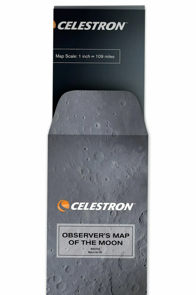 Celestron Observers map of the Moon #93704 (UK Stock) NEW 2 sided Lunar map BNIP - Image 3 of 4