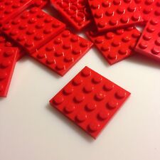 6 Lego Platten 4x4 rot NEU 3031 