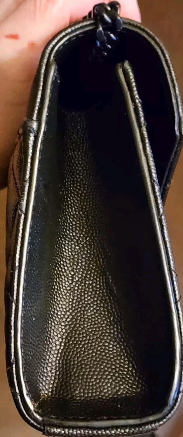 SAINT LAURENT Borsa busta YSL trapuntata Grain De Poudre pelle goffrata noir #ARS600105 Saint