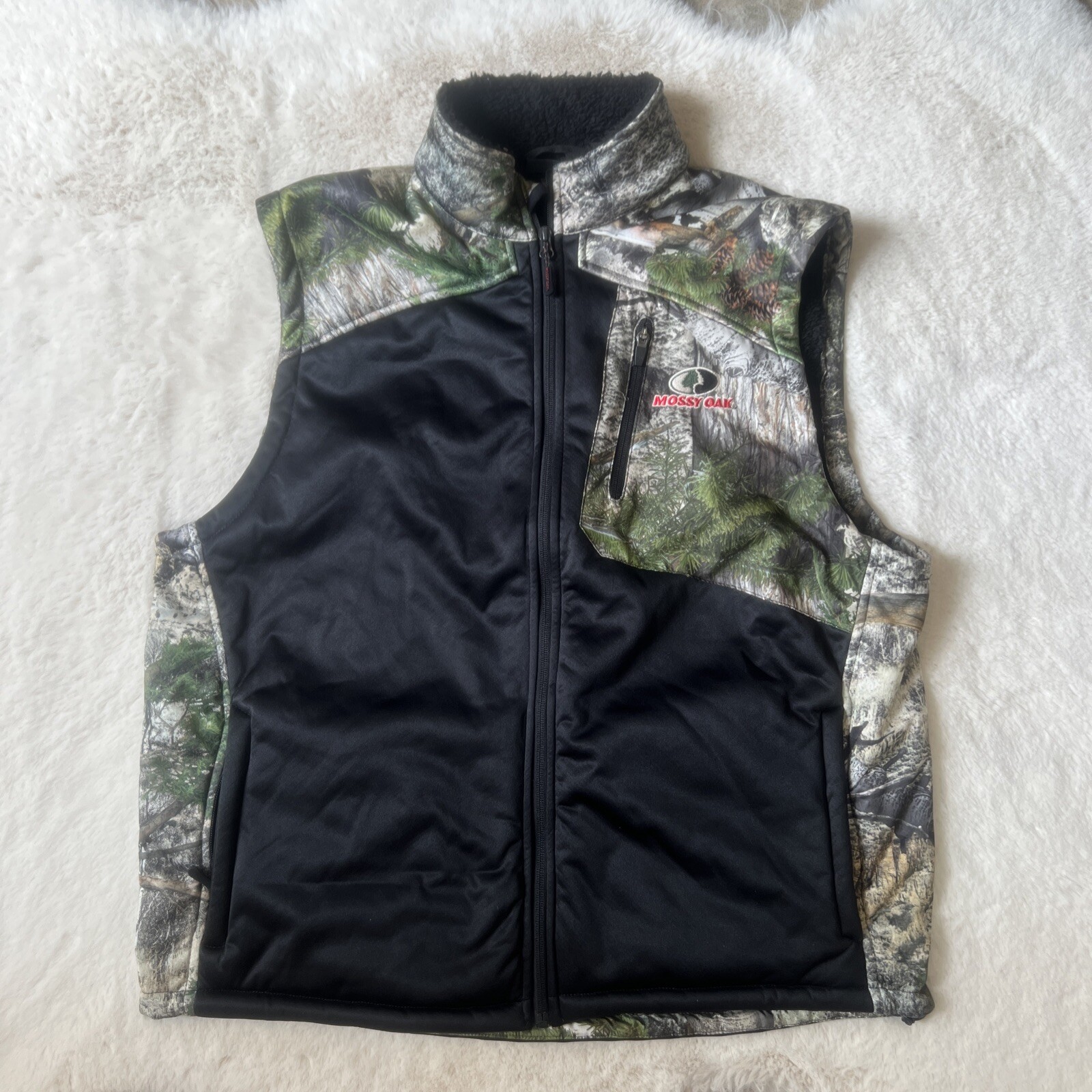 Mossy Oak Mens XL Camo Vest Full Zip 