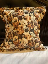 Handmade Dog Print Pillow Cover/ Case with Flange