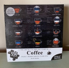 Coffee/Latte The Art Of 550 Piece, 18x24" Puzzle New Sealed