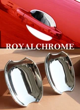 US Stock x2 ROYAL CHROME Door Handle Insert Bucket Cover for JAGUAR 06-10 XK XKR
