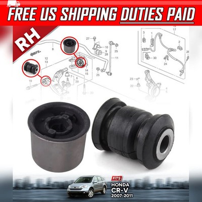 RH Side 2 Pcs Front Lower Control Arm Bush For Honda CR-V CRV RE 2007-2011