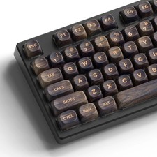 Tastiera da gioco XVX MOA profilo legno noce scuro PBT 130 tasti ciliegio MX