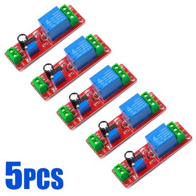 5pcs Relay DC 12V Timer Switch Module Time Delay Relay Shield NE555 Adjustable