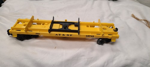 Coche volquete de troncos Lionel escala O 16715 AT&SF amarillo | Zustand: Used