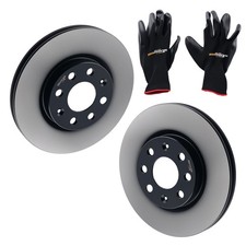 Image of Pair Front Brake Discs Left & Right for Fiat Punto 09-2023 Opel Corsa D 569024