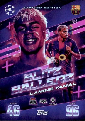 BB2 Lamine Yamal Blitz Ballerz Limited Edition Champions League 2025-26 Extra