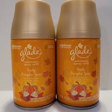 GLADE (2) Automatic Spray Refill TOASTY PUMPKIN SPICE Limited Edition 6.2 oz NEW