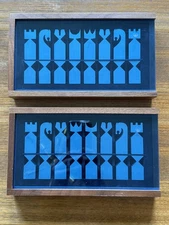 Austin Cox Alcoa Aluminum Chess Set 1966 MCM Display Case RARE Vintage Brutalist