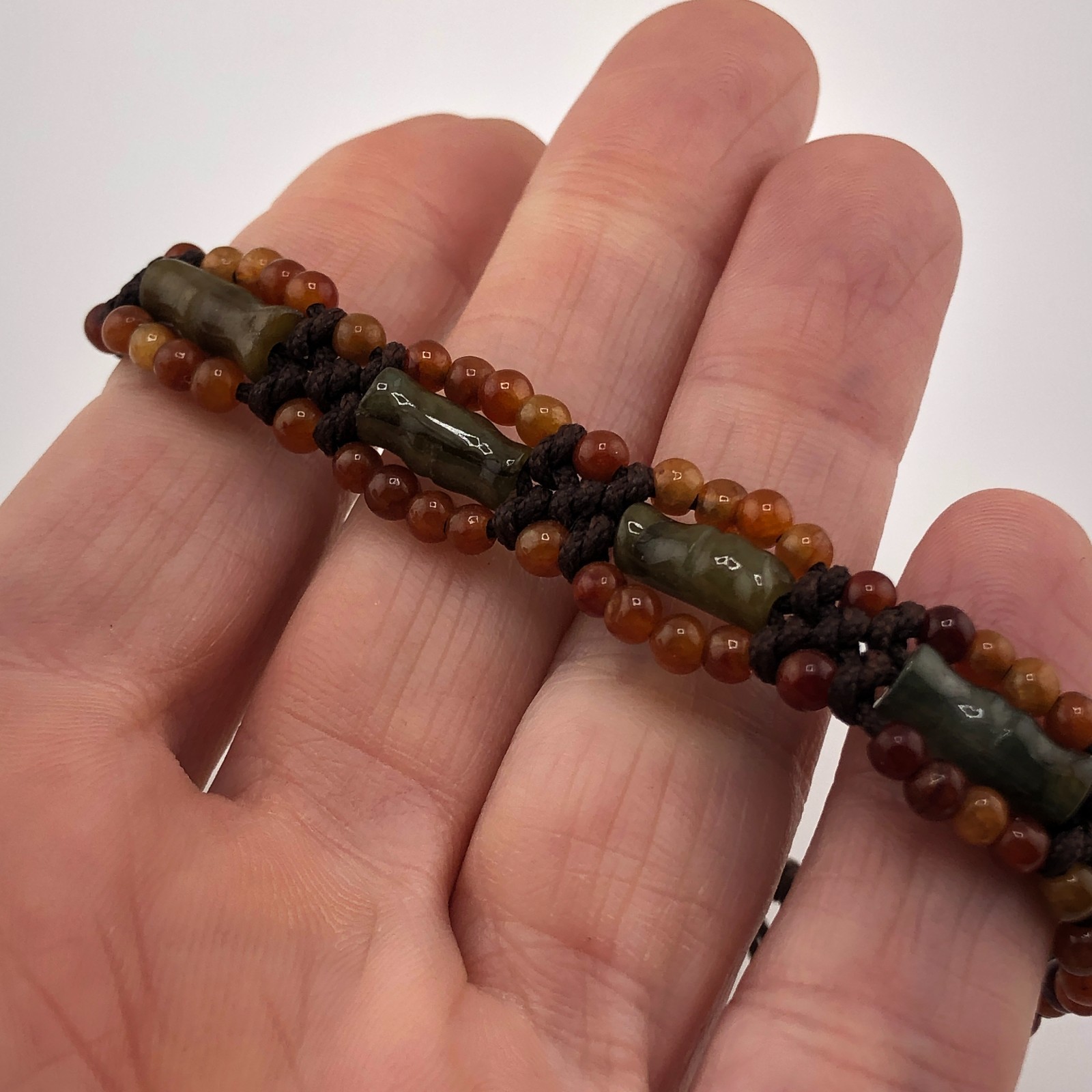 Beaded Bracelet Mixed Pattern Gemstone Adjustable… - image 4