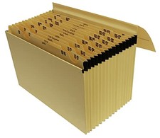 Cathedral Products Multi-Purpose 16 Pocket Manila Expanding File