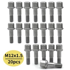 20x Car Wheel Lug Bolts Nuts M12x1.5 For Mercedes W124 R126 R129 W201 W202 W203