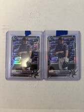 Hunter Goodman 2021 Bowman Draft Chrome 1st Refractor Lot of 2-Colorado Rockies