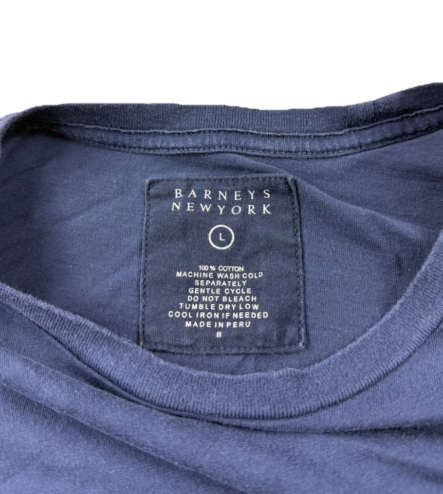 Мужская футболка Barneys New York Gradient Ombre большой размер синий цвет Dip Dye хлопок - Изображение 3 из 4