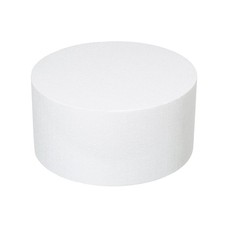Round Foam Cake Dummy 12x6 Inch Polystyrene Circle for Wedding Art Displays