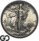 1942 Walking Liberty Half Dollar, Flashy Choice Unc++