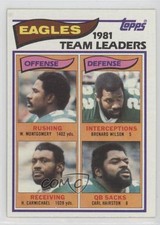 1982 Topps Team Leaders Brenard Wilson Carl Hairston Wilbert Montgomery HOF 0i6