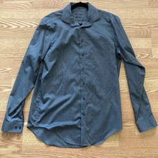 Calvin Klein Dress Shirt Mens 16.5 36/37 Infinite Non-Iron Slim Tall Stretch