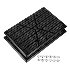  2-Pack Car Floor Mat Heel Pad, Universal Anti-Skid Rubber Heel Scuff Plate, 