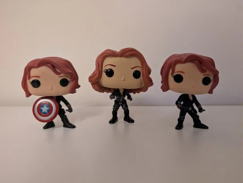 Funko Pop! Vinyl: Marvel black Widow Lot Of 3 Loose OOB