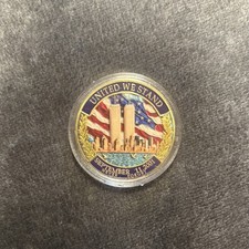 United We Stand September 11 2001 - 9/11 Twin Towers USA Commemorative Coin New