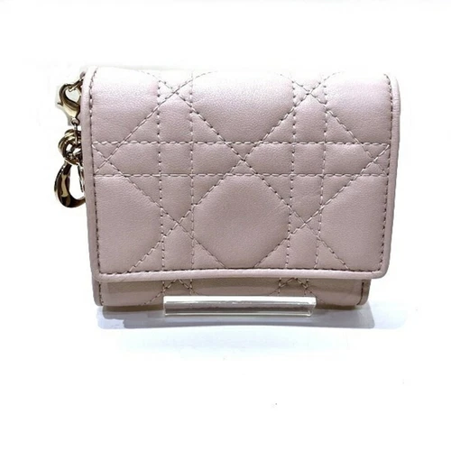 Christian Dior Dior Lady Cannage Lotus Portefeuille S0181ONMJ Tri fold avec... GZl162s8