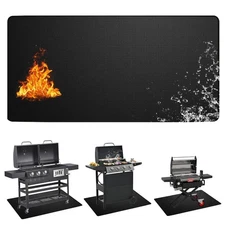 Grill Mats for Outdoor Grill,Double-Sided Fireproof Grill Accessories 72 x 40...