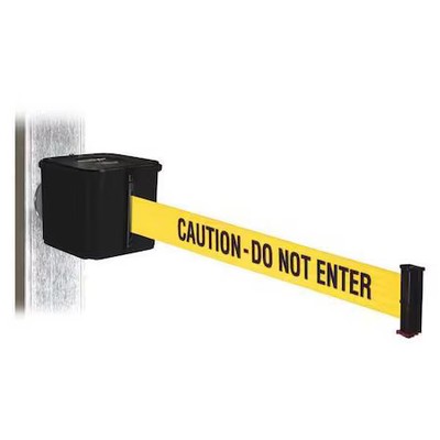 Retracta-Belt Wh412sb20-Cau-Mm Belt Barrier, Black, Magnet, 20Ft.L