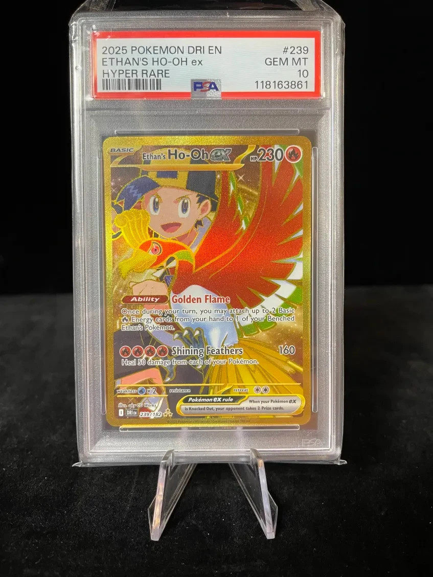 Ethan's Ho-Oh EX 239/182 GOLD Destined Rivals PSA 10 POKEMON TCG