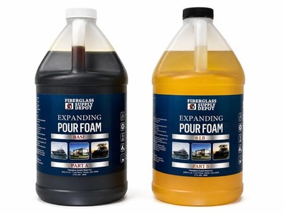 Fiberglass Supply Depot 6 Lb. Density Expanding Pour 1 Gallon Kit, Clear