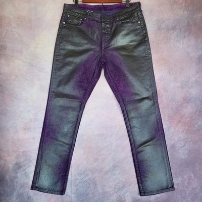 Ralph Lauren Waxed Purple Jeans Size 36x29 