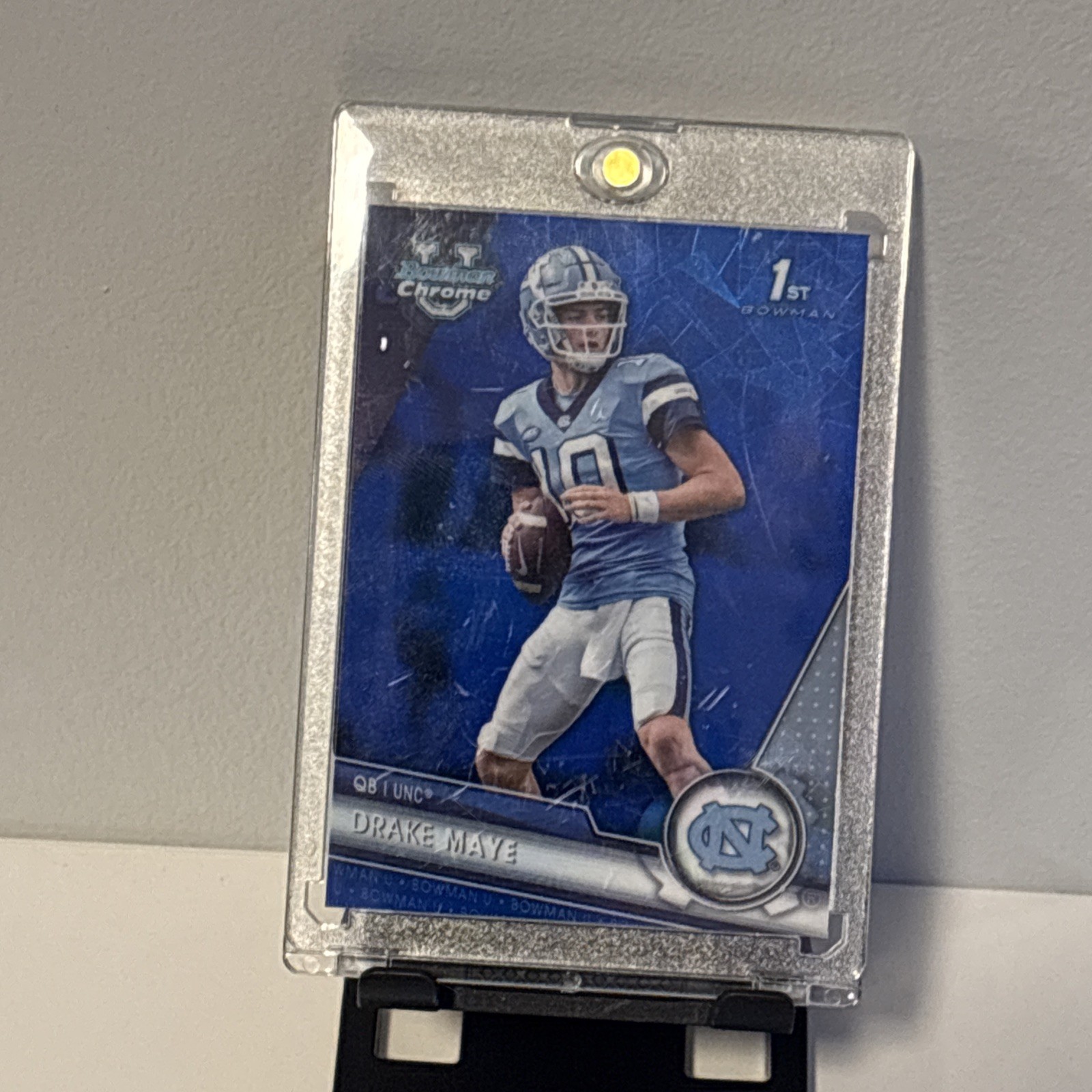 Drake Maye 2023 Bowman Chrome University Sapphire Edition #200 Base (1st) RAW