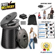 Durable and Adjustable Camping Toilet - 880lbs Capacity, Easy Setup  Transport