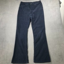 Vintage 70s Levis 517 Corduroy Pants Mens 30x33 Bootcut Flare Talon Zipper Blue