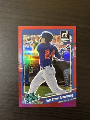 Pete Crow-Armstrong 2023 Donruss Rated Prospect Red Holo /2023 #60 RC Foil Cubs