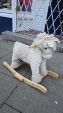Handmade Wooden Rocking Horse Carved Pony Ride-On Toy