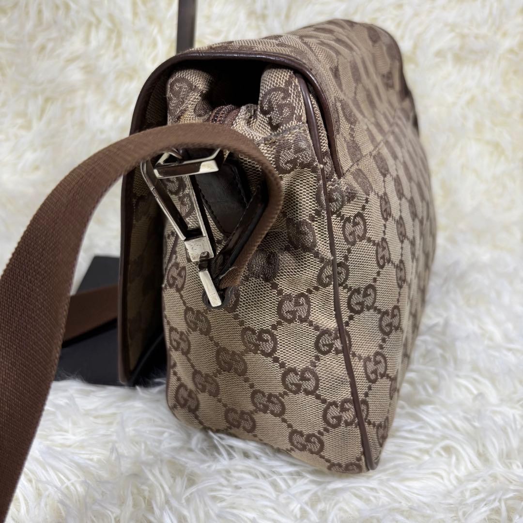 GUCCI Pre-Owned Shoulder Bag Gg Pattern Leather Flap — image 4